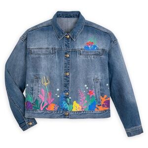 Disney Ariel Little Mermaid Blue Denim Jacket
